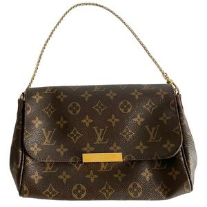 Louis Vuitton Favorite MM Monogram Leather Handbag Purse *No Shoulder Strap*